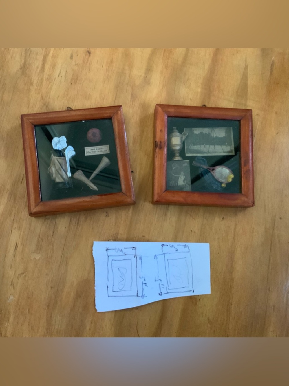 Vintage style framed golf art